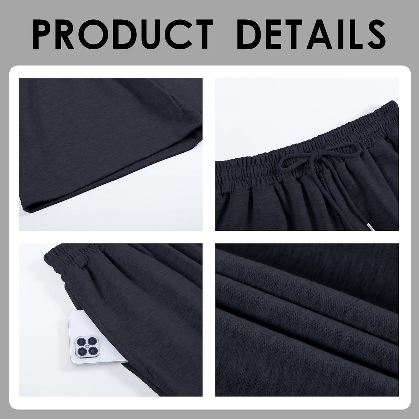 Womens Athletic Shorts Jogger Sweat Summer Loose Drawstring Bermuda Shorts with Pockets