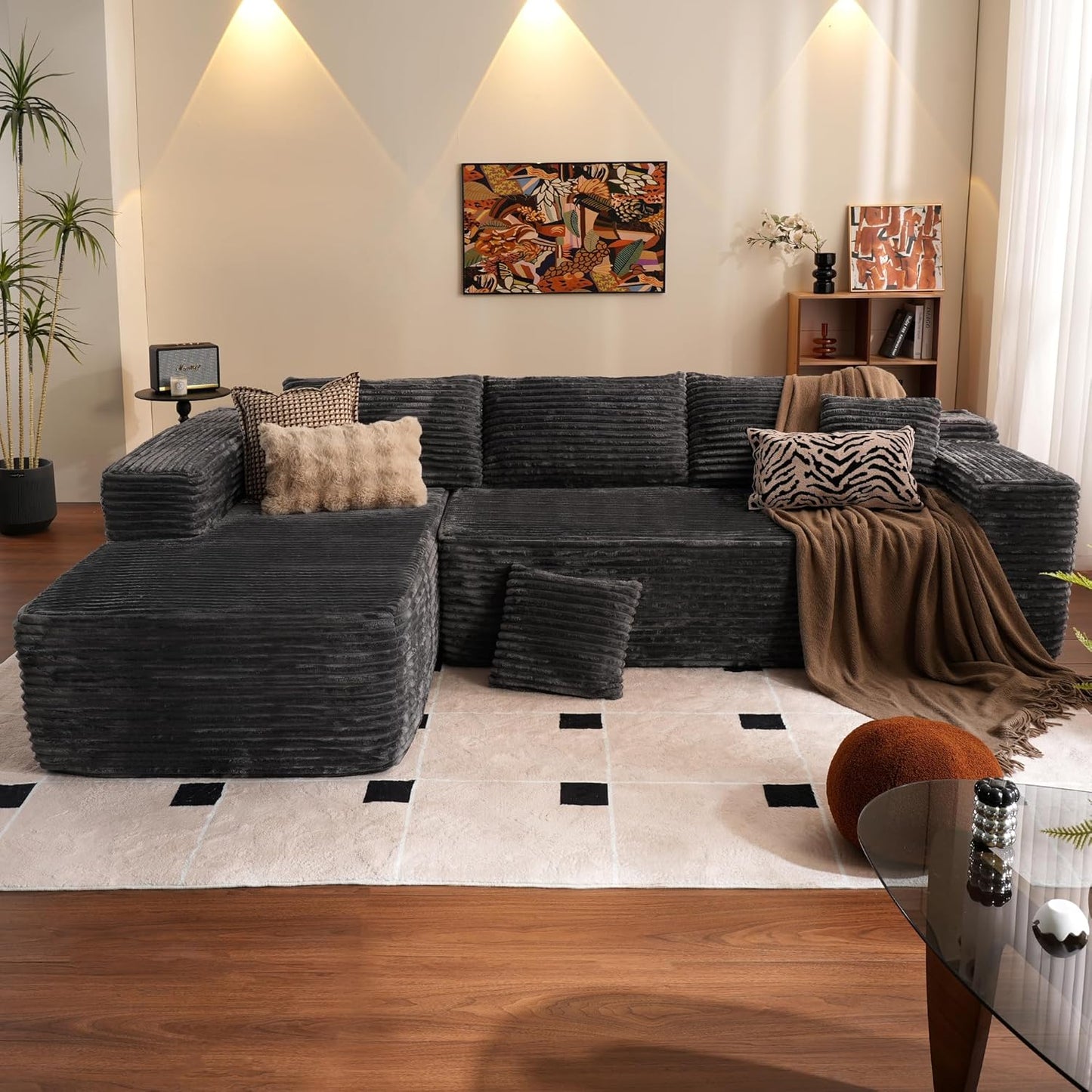 104" Cloud Sectional Couch with L-Shape Chaise