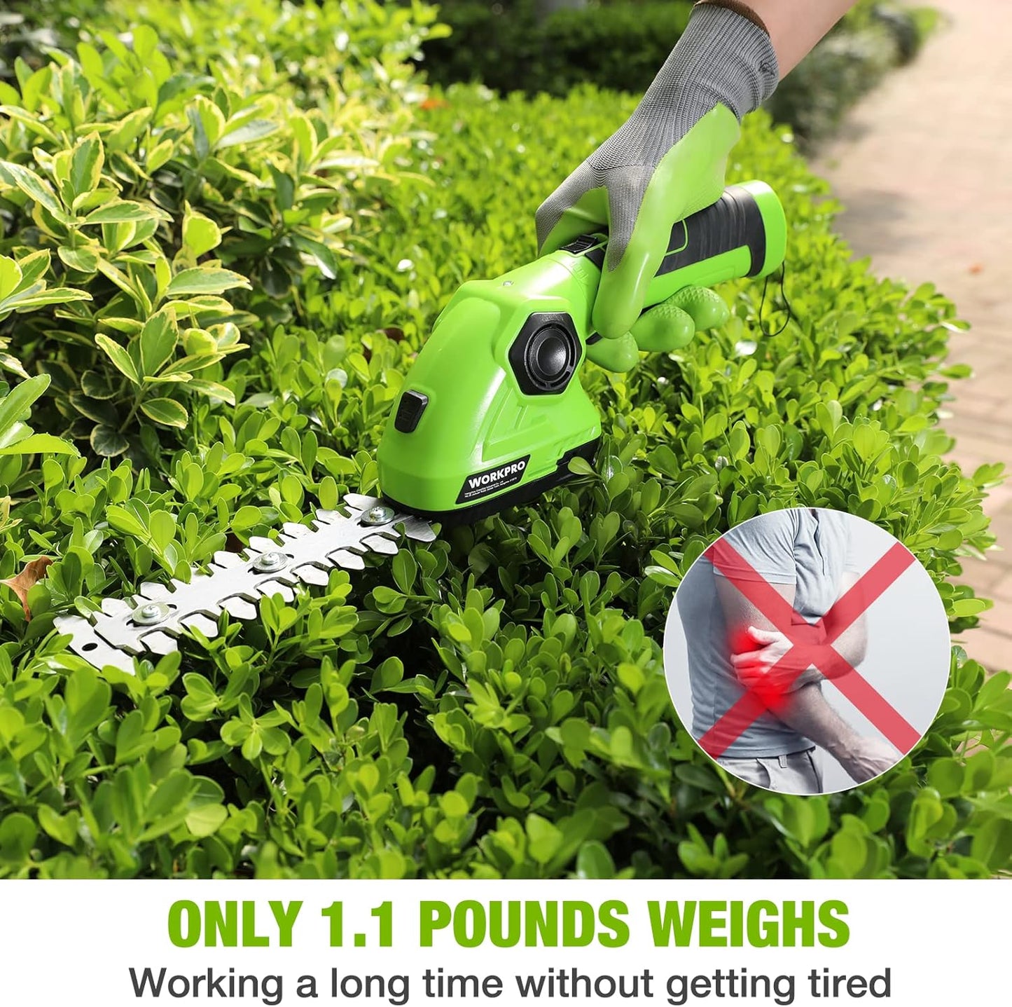 WORKPRO Cordless Grass Shear & Shrubbery Trimmer