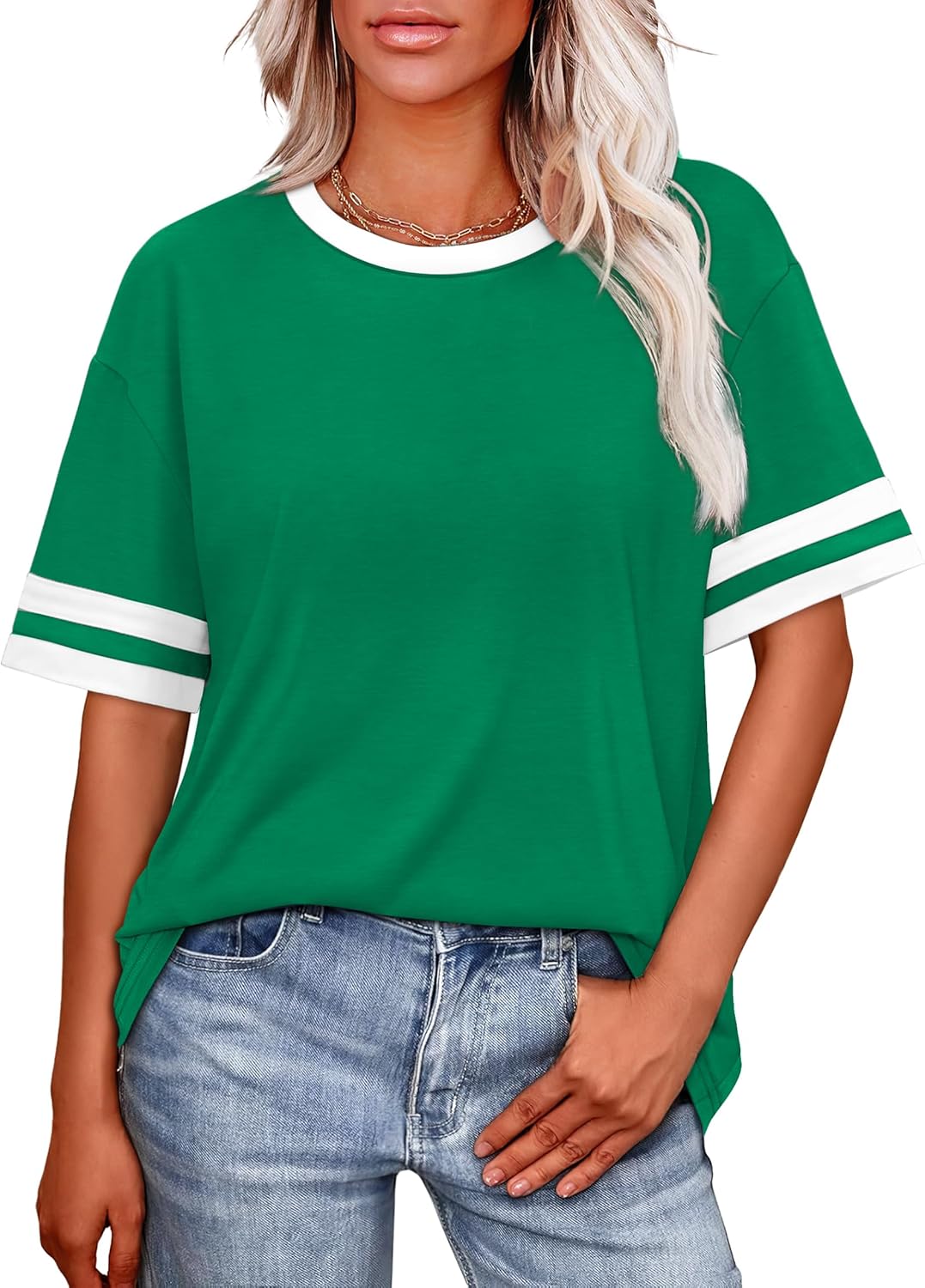 Womens T Shirts Loose Fit Short Sleeve Tees