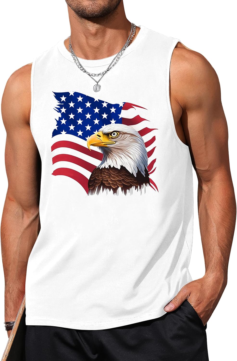 Mens Tank Tops Beach Summer Sleeveless Shirts Graphic Palm Tree Vacation