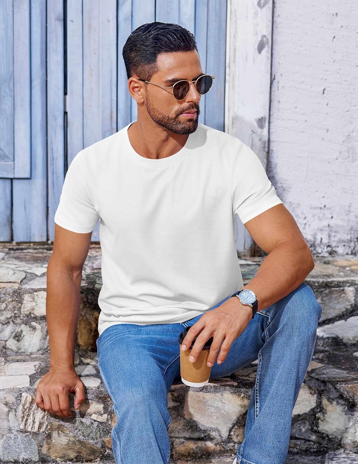 T Shirt Short Sleeve Crew Neck T-Shirt Casual Summer Basic Tee Shirts