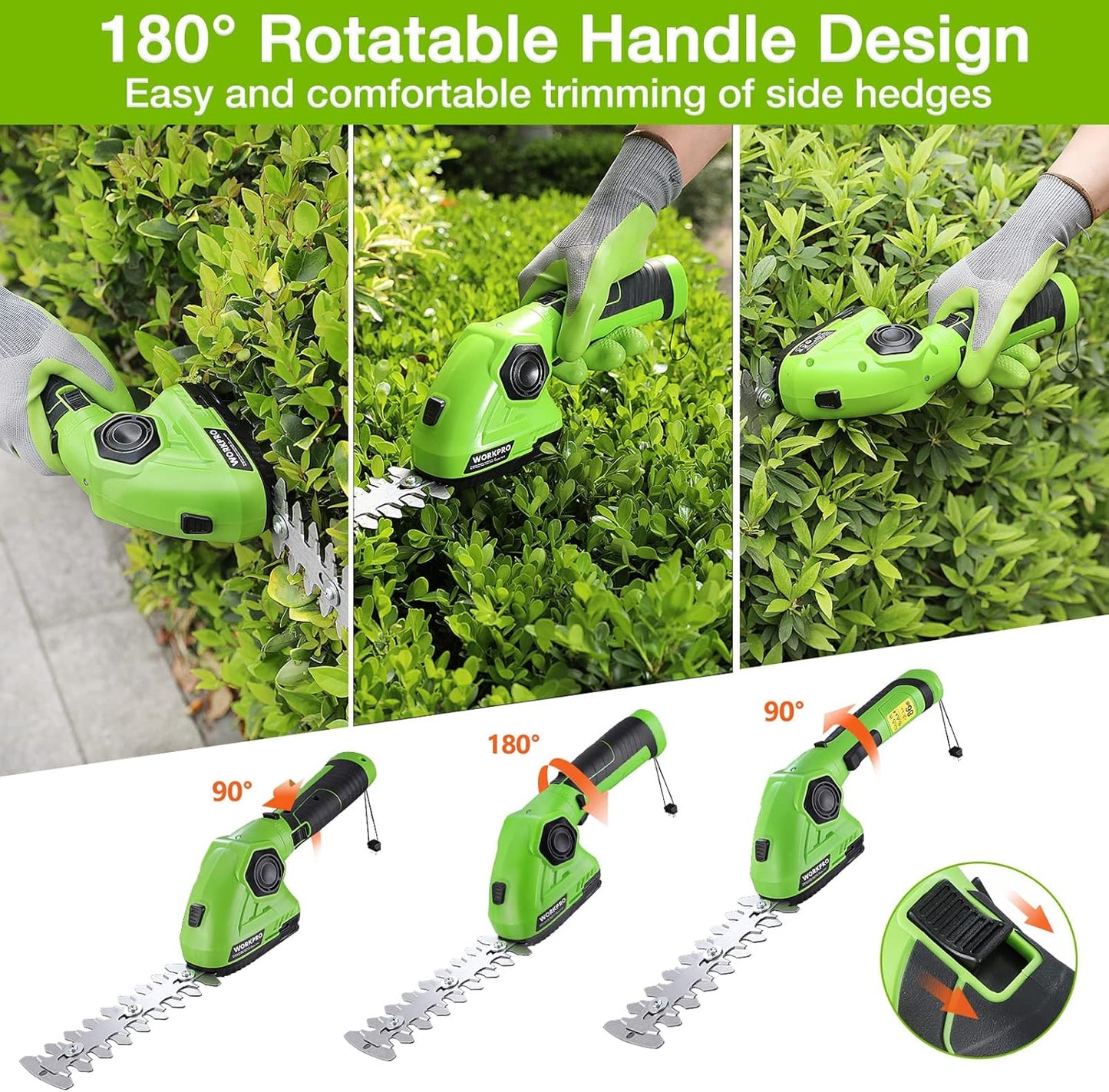 WORKPRO Cordless Grass Shear & Shrubbery Trimmer