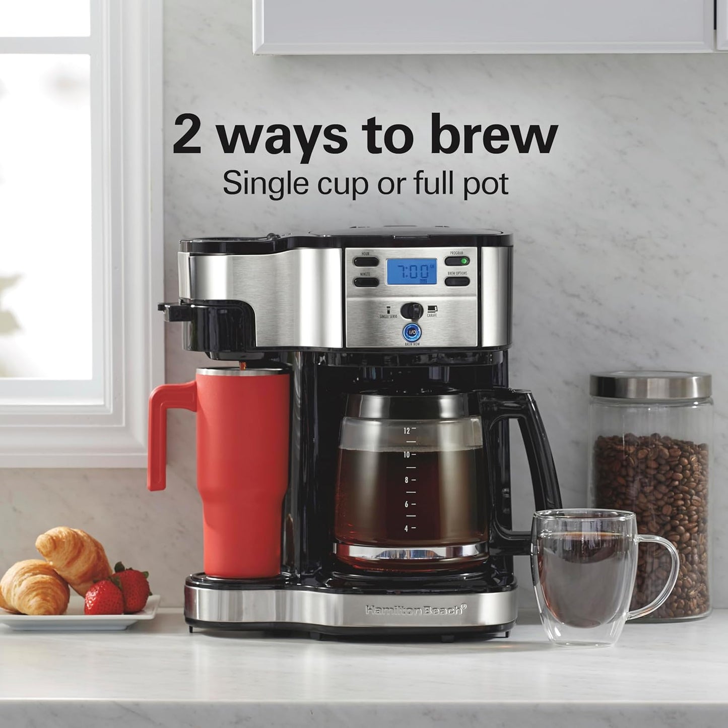 Hamilton Beach 2-Way 12 Cup Programmable Drip Coffee Maker