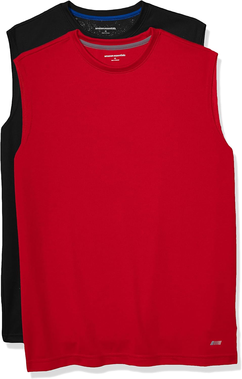 Essentials Men's Active Performance Tech Muscle Tank Pack of 2