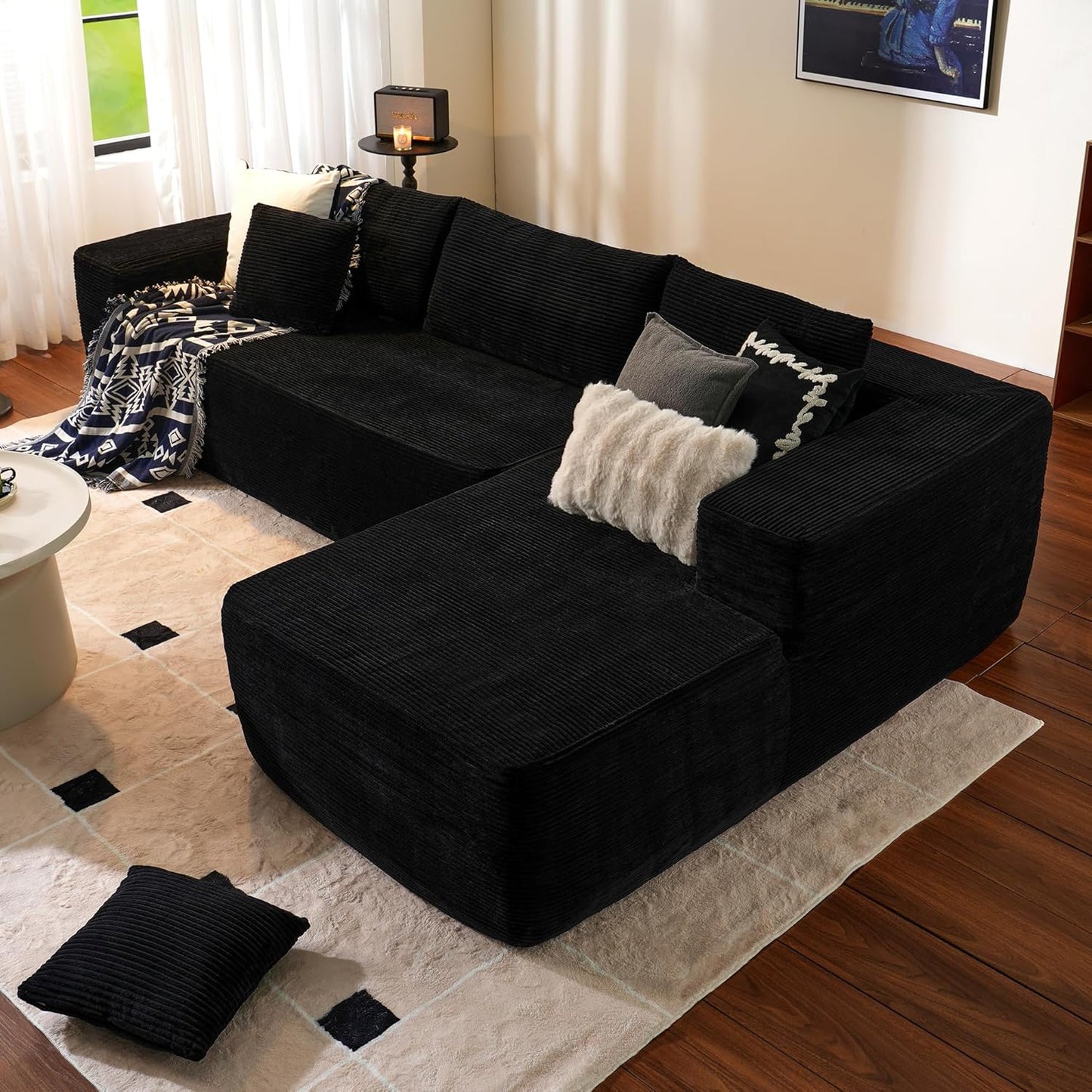 104" Cloud Sectional Couch with L-Shape Chaise