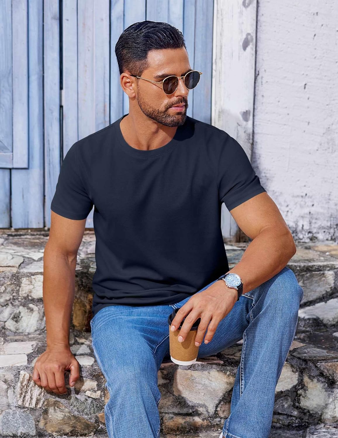 T Shirt Short Sleeve Crew Neck T-Shirt Casual Summer Basic Tee Shirts