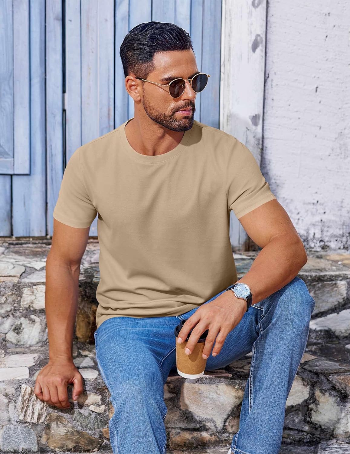 T Shirt Short Sleeve Crew Neck T-Shirt Casual Summer Basic Tee Shirts