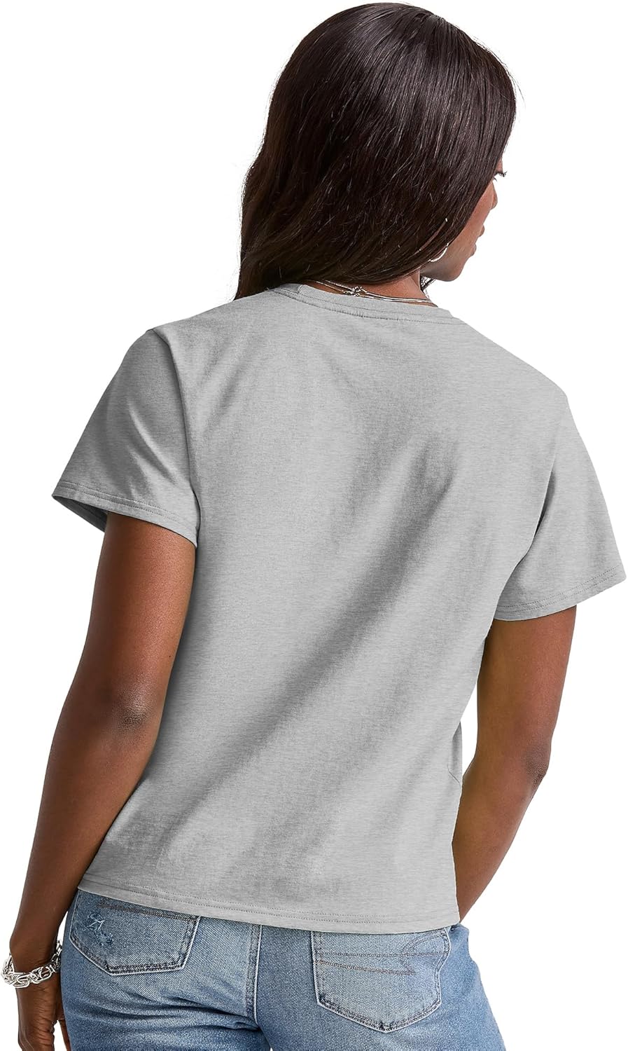 Cotton Crewneck Tee, Classic Fit T-Shirt for Women