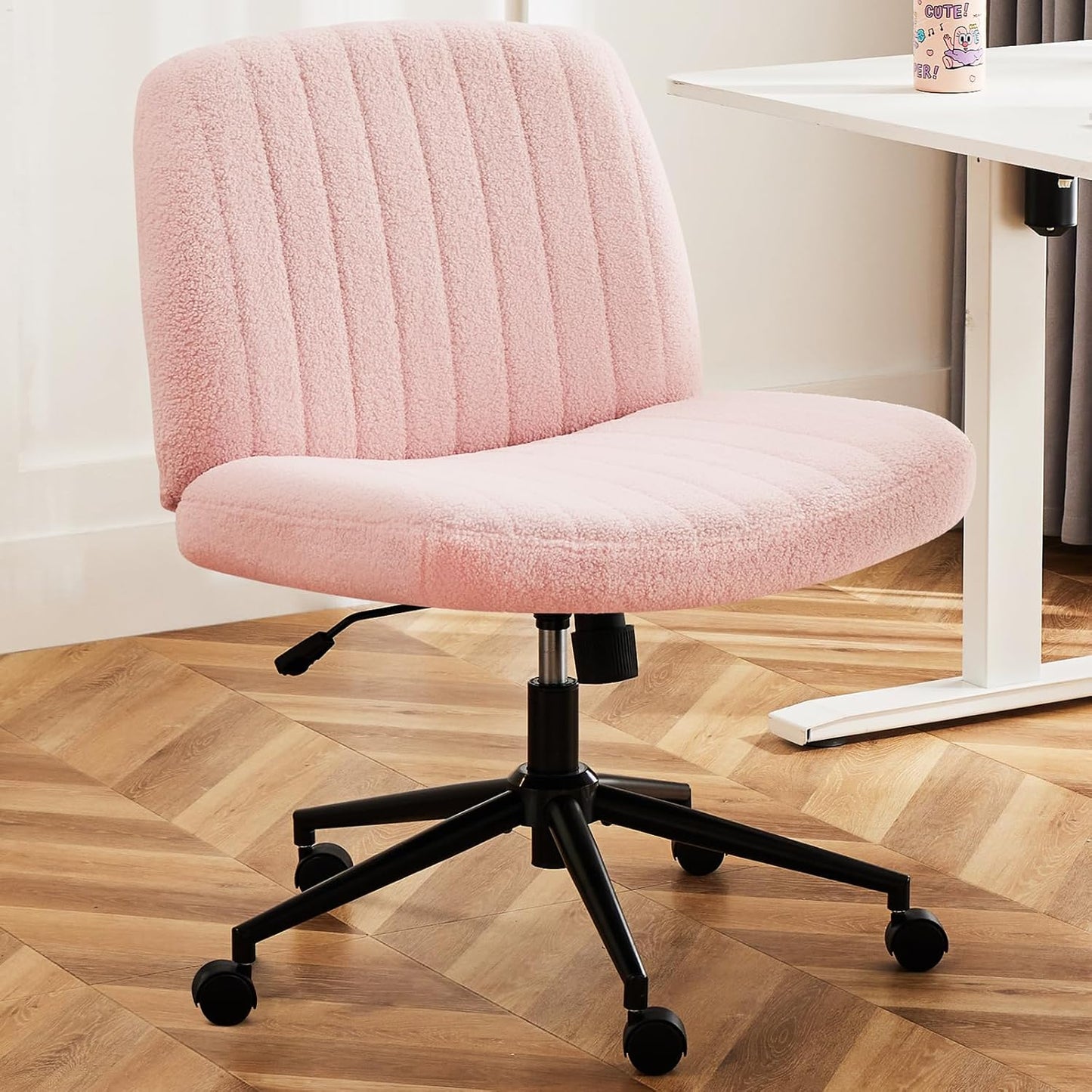 DUMOS Criss Cross Chair Legged Office Wide Comfy Desk Seat