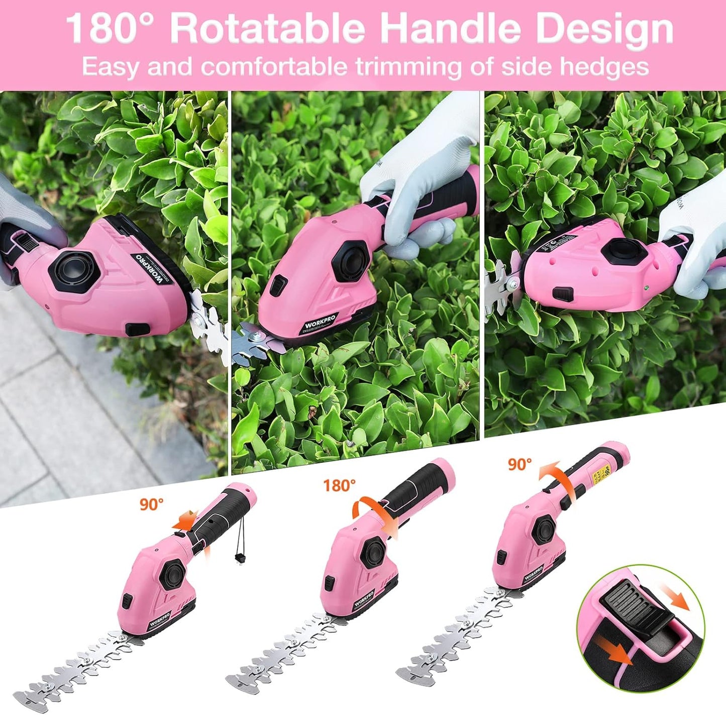 WORKPRO Cordless Grass Shear & Shrubbery Trimmer
