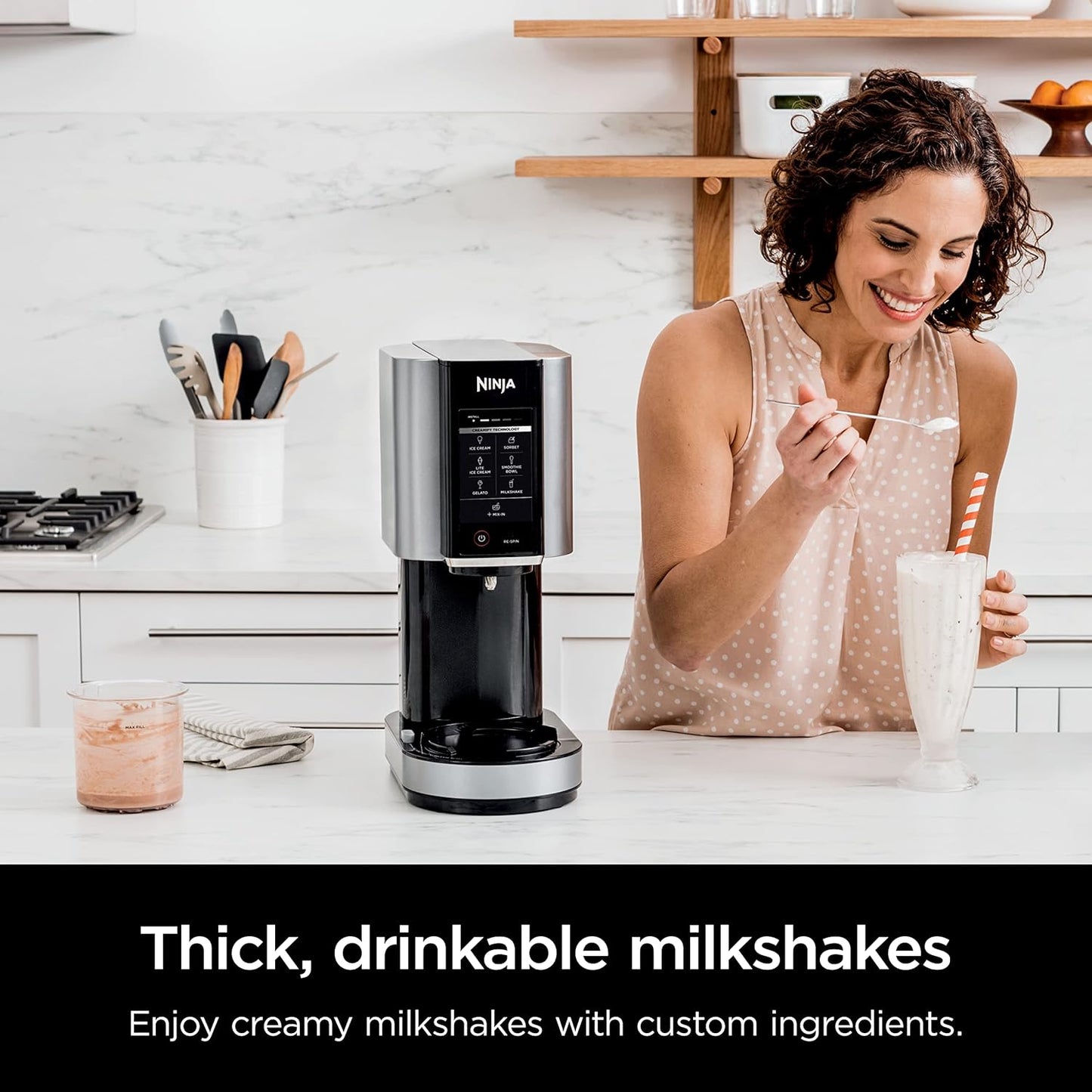 Ninja NC301 CREAMi Ice Cream Maker, for Gelato, Mix-ins, Milkshakes, Sorbet, Smoothie Bowls & More