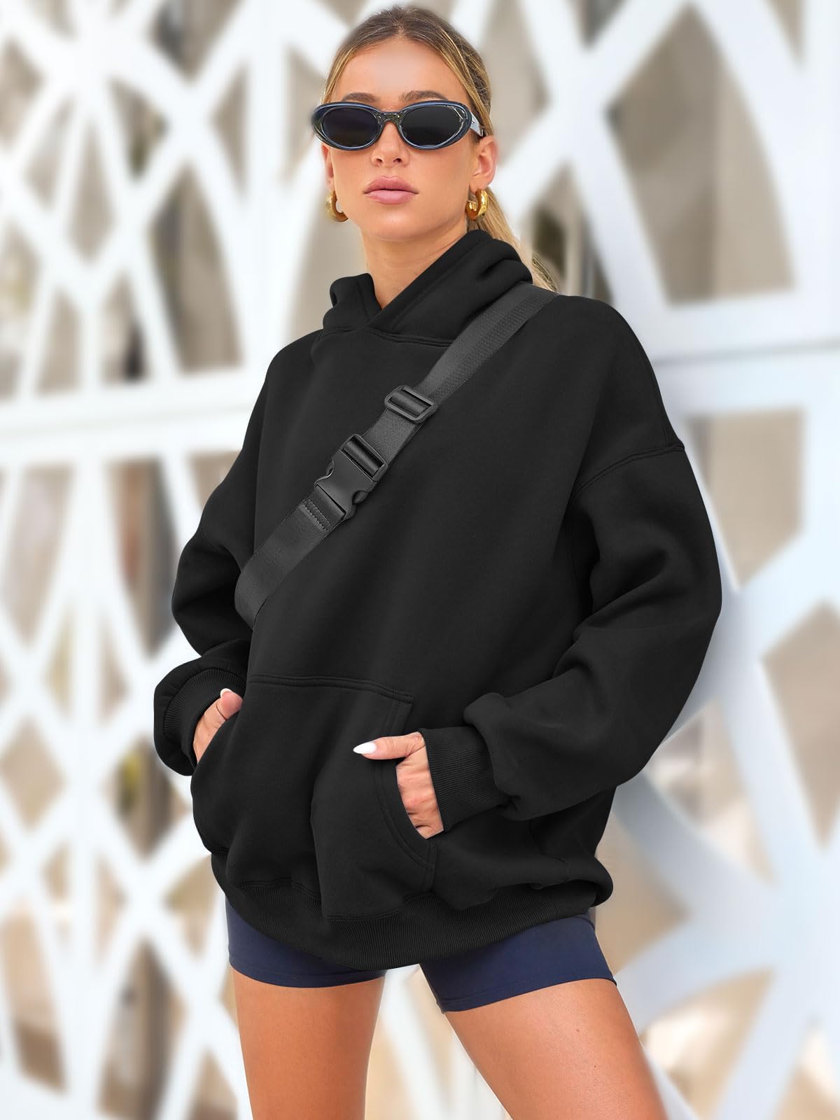 Womens Oversized Sweatshirts Fleece Hoodies Long Sleeve Shirts