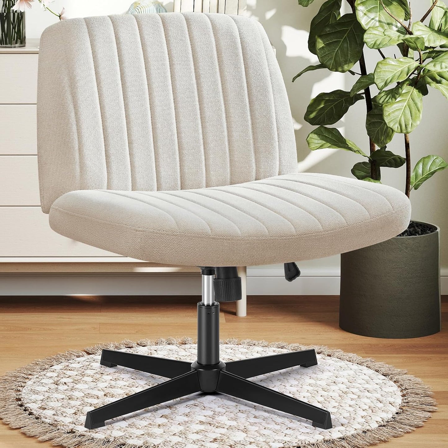 DUMOS Criss Cross Chair Legged Office Wide Comfy Desk Seat