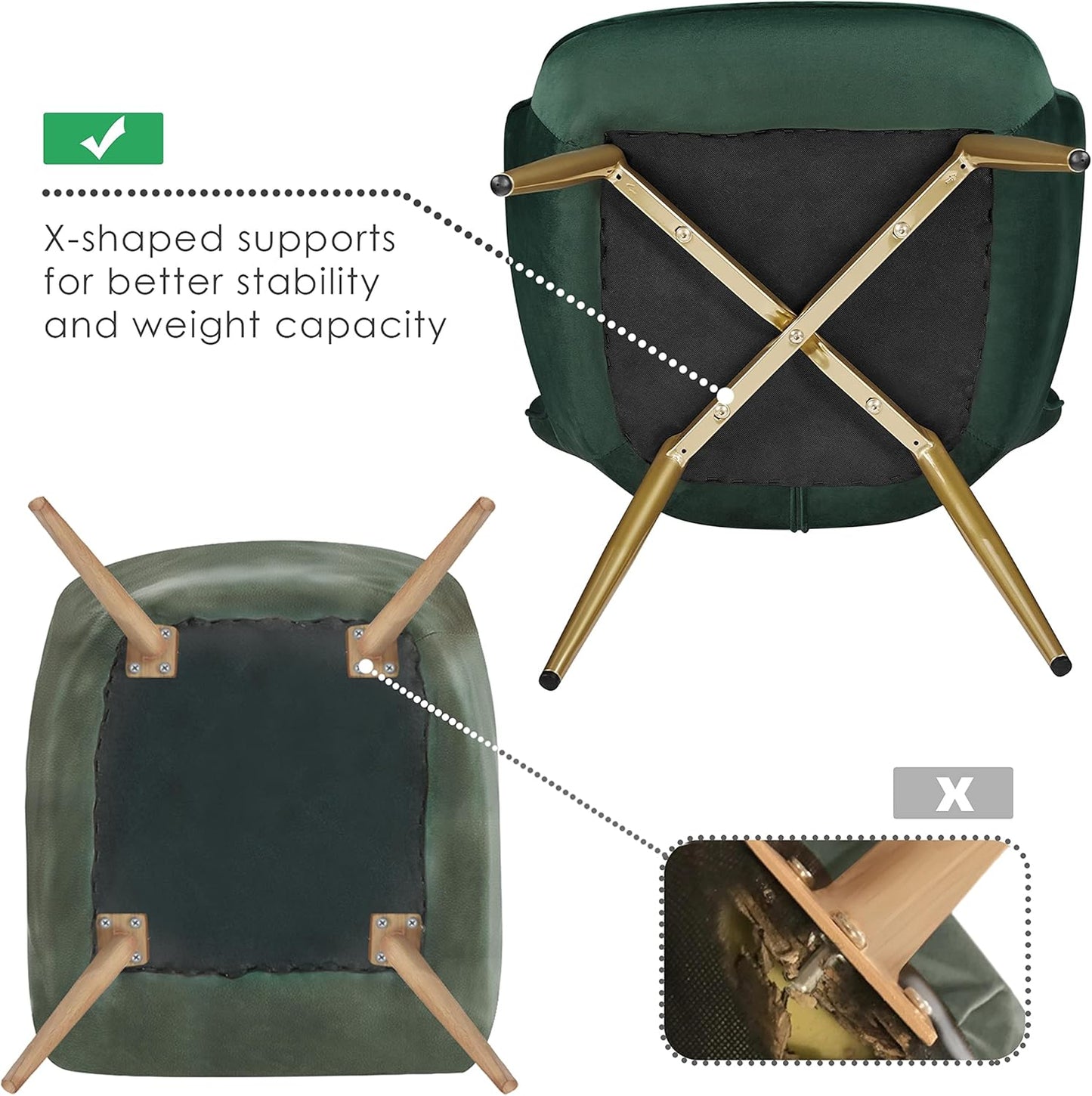 Yaheetech PU Leather Armchair Modern Accent Chair with Metal Legs