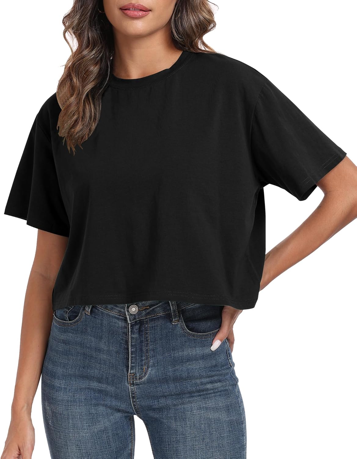 Women's Oversized Workout Cropped T Shirts