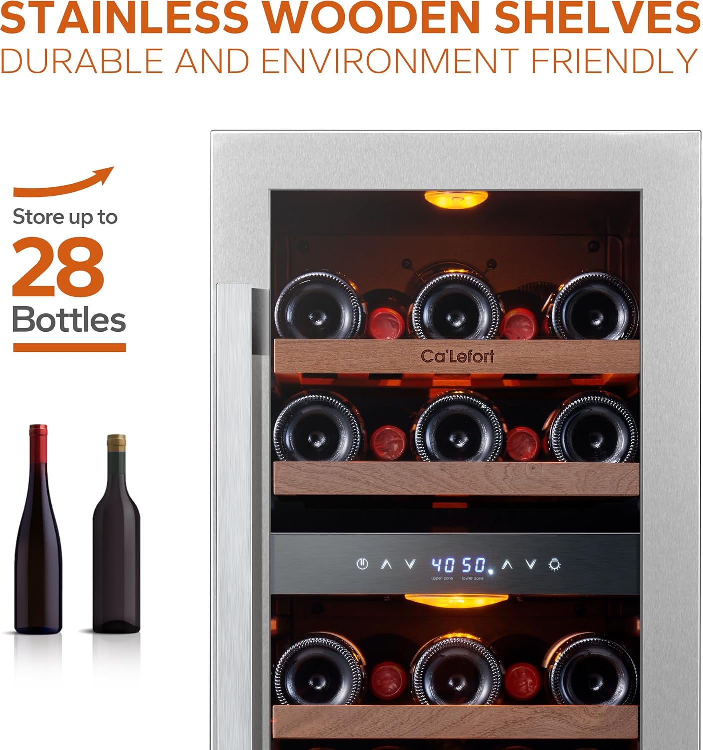 24 Inch Wine Fridge 54 Bottle Wine Cooler Refrigerator