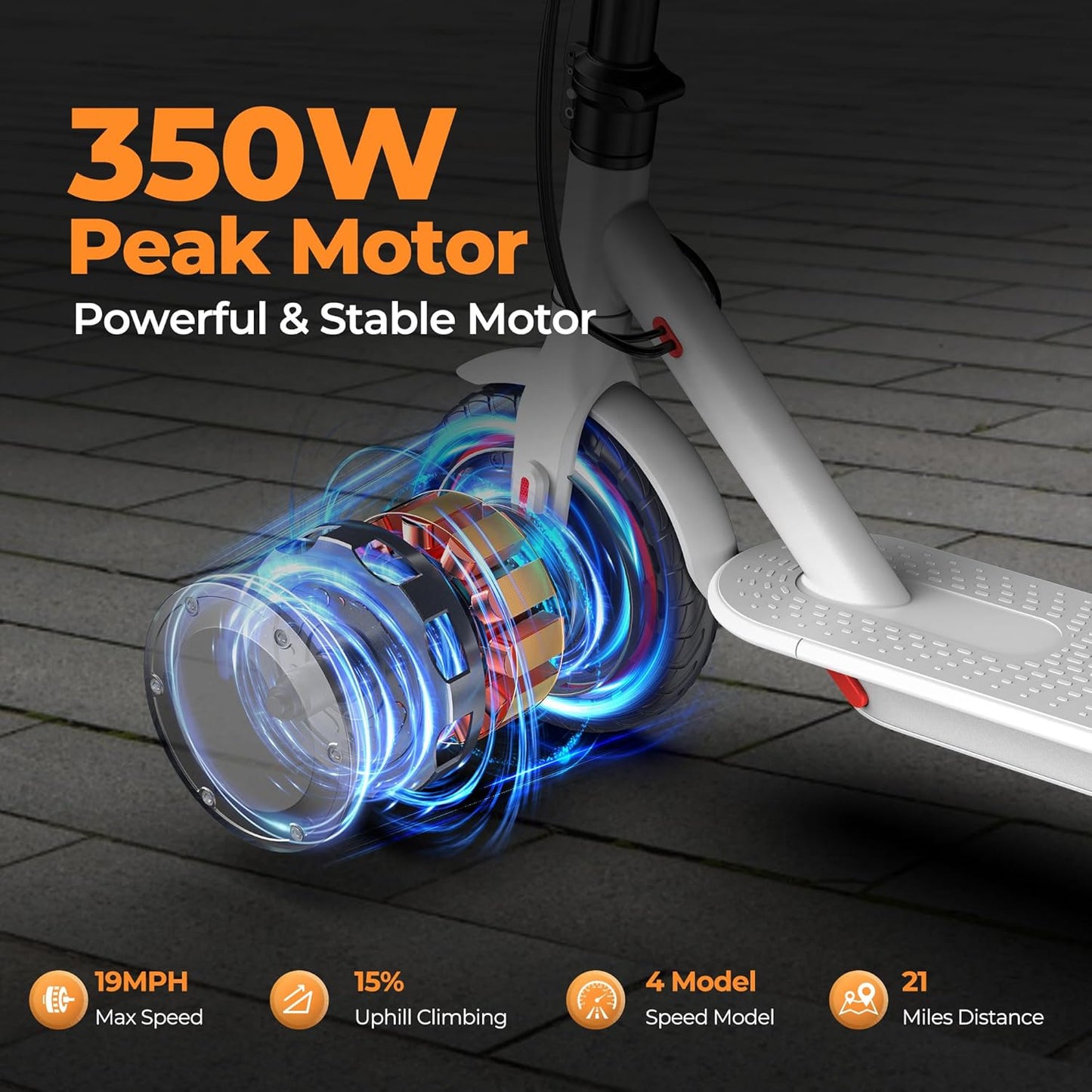 Electric Scooter for Adults 8.5/10/14" Tires, 19/22Mph, 350W/500W Motor