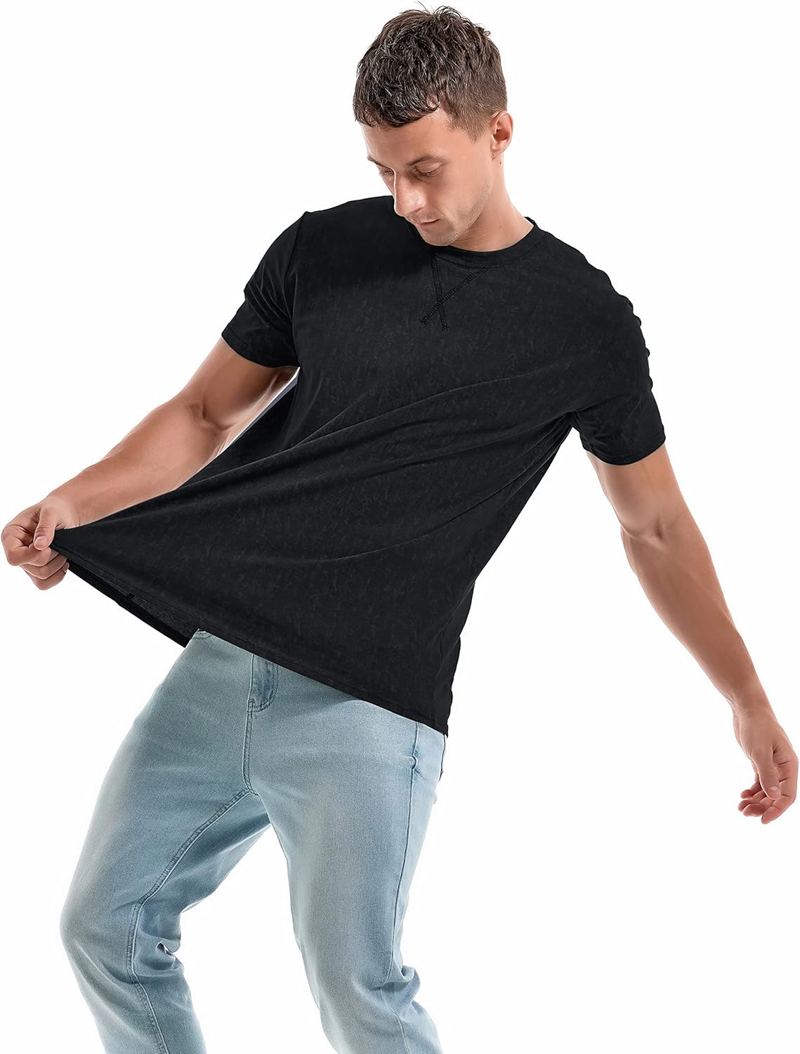 Men's T-Shirts Premium Cotton Crew Neck Tees