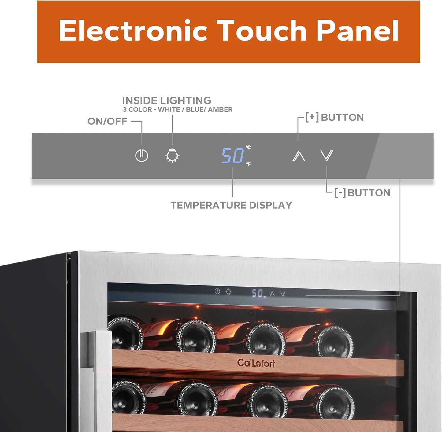 24 Inch Wine Fridge 54 Bottle Wine Cooler Refrigerator