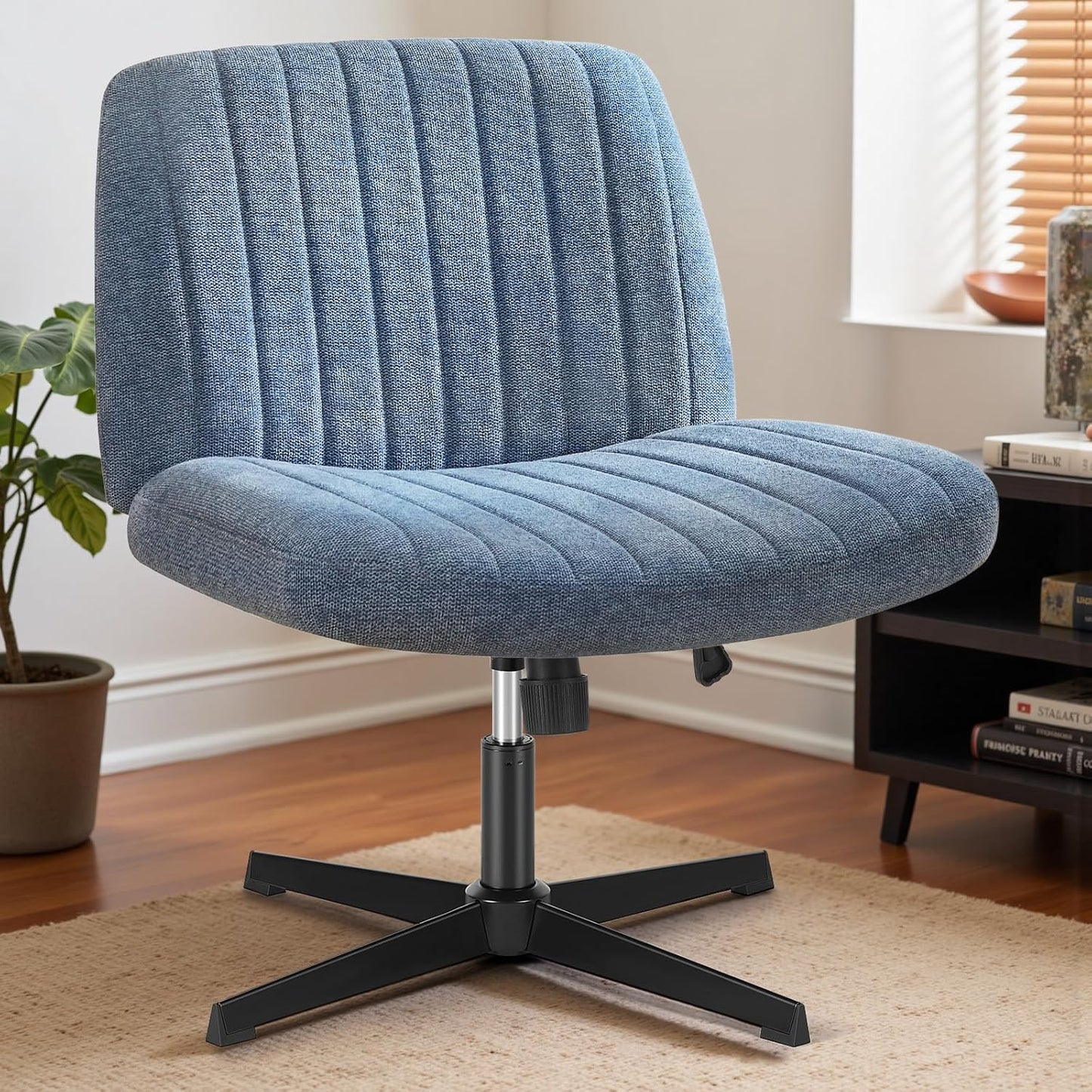 DUMOS Criss Cross Chair Legged Office Wide Comfy Desk Seat