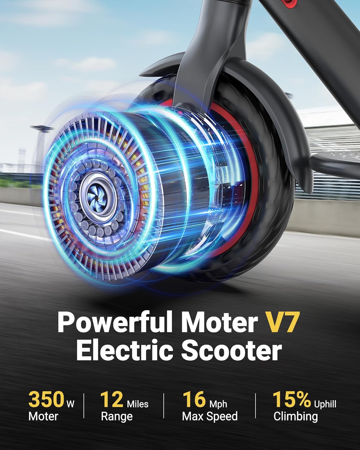 Electric Scooter for Adults 8.5/10/14" Tires, 19/22Mph, 350W/500W Motor