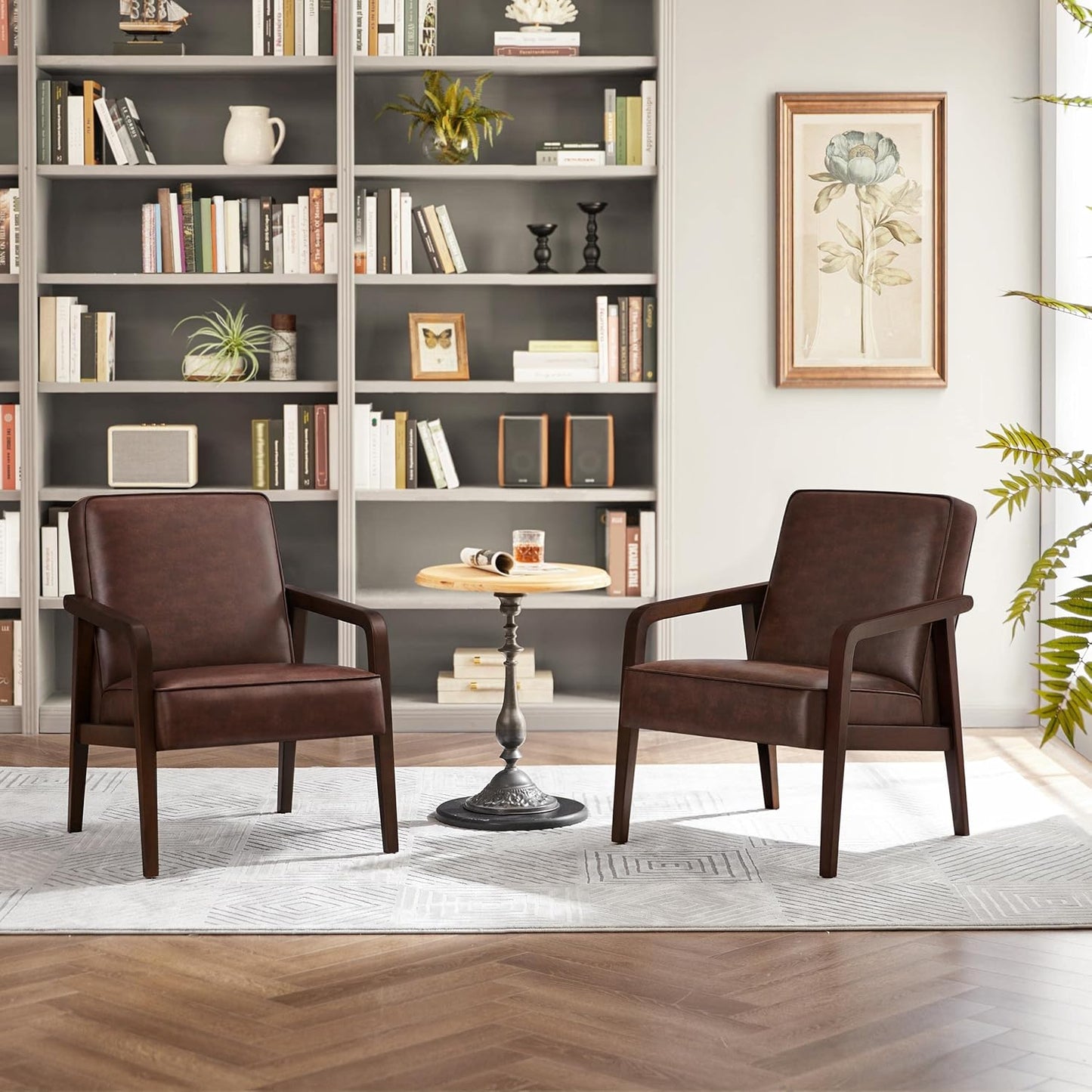 Yaheetech Accent Chair Armchair with Strong Wood Frame