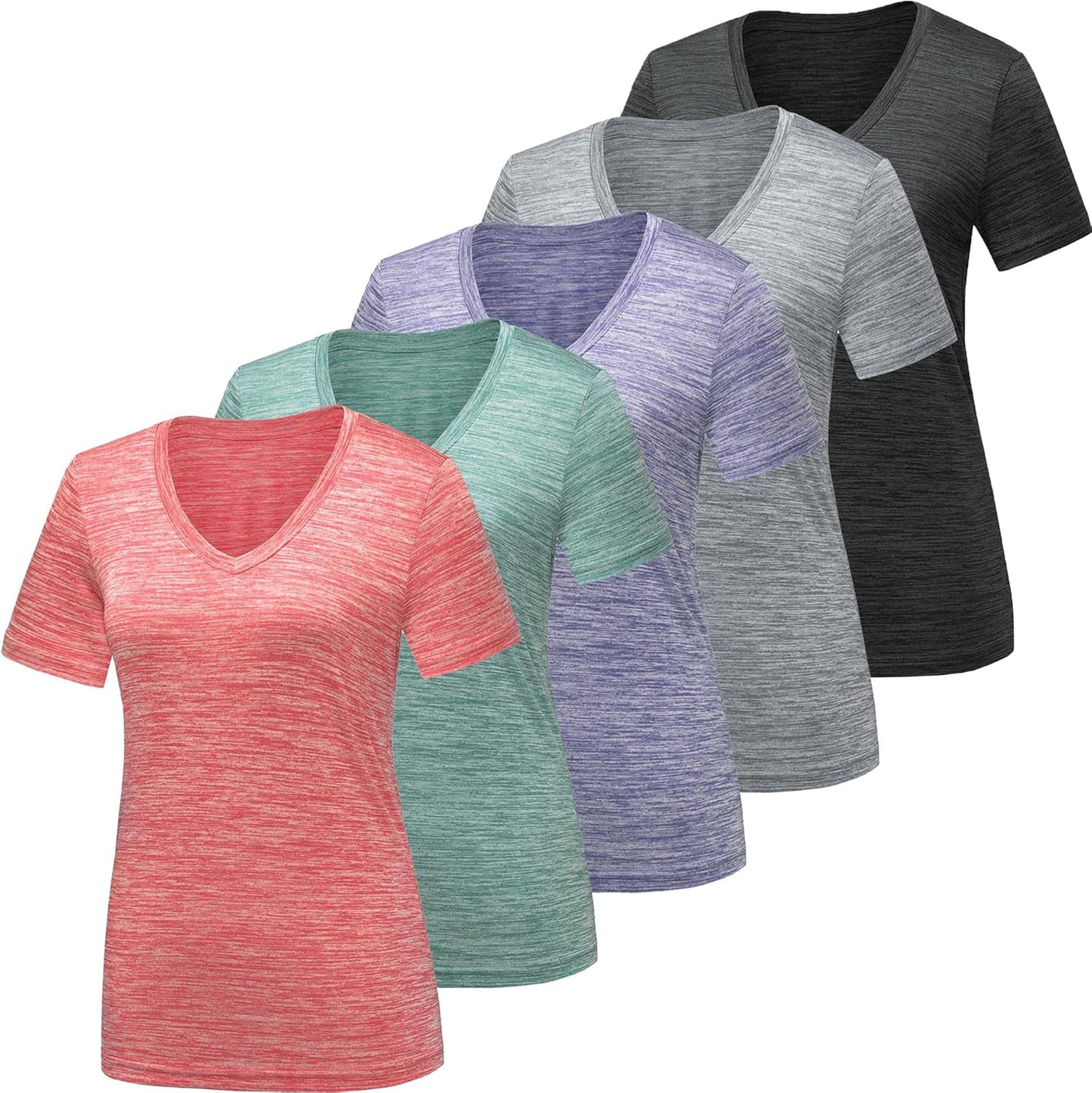 Moisture Wicking Quick Dry Active Athletic Women's Gym Performance T Shirts