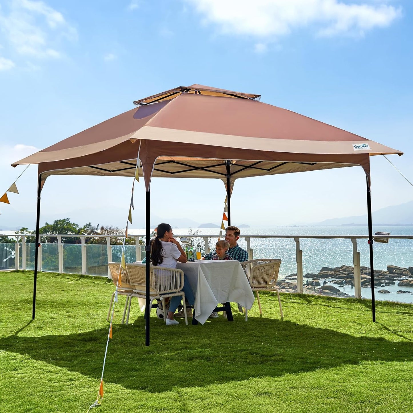 10x10FT Instant Canopy Tent – UV Protective Pop-Up Shelter for Backyard Patio or Camping
