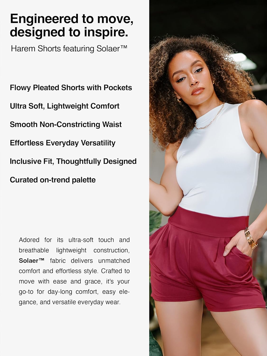 Women’s Shorts with Pockets Ultra Soft Stretch