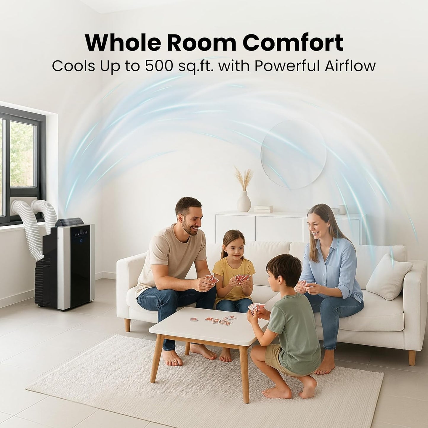 14000 BTU Portable AC Dual Hose 3 in 1 Cooling for 500 SqFt ARC14S with Window Kit