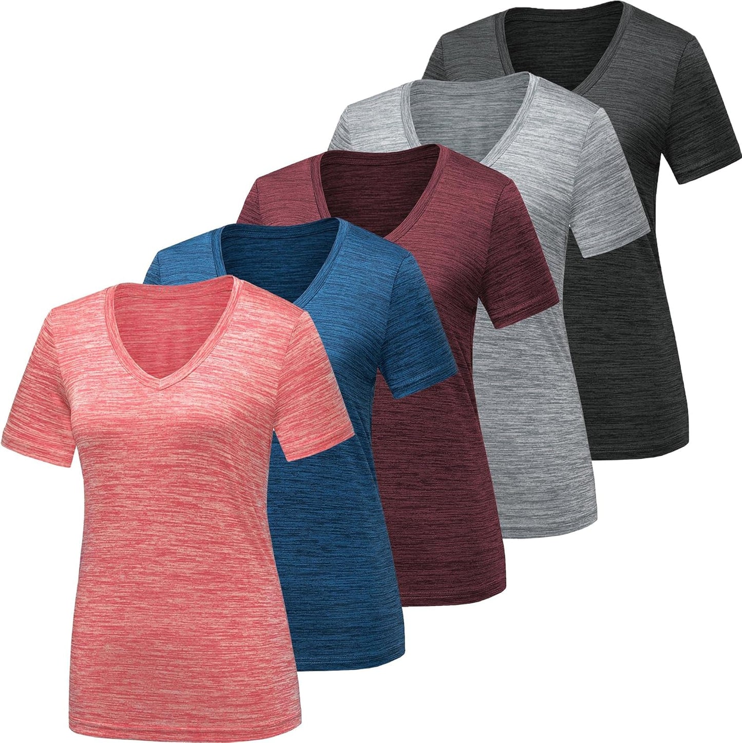 Moisture Wicking Quick Dry Active Athletic Women's Gym Performance T Shirts