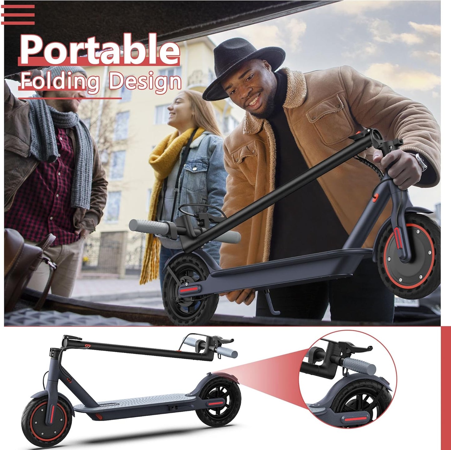 Electric Scooter for Adults 8.5/10/14" Tires, 19/22Mph, 350W/500W Motor
