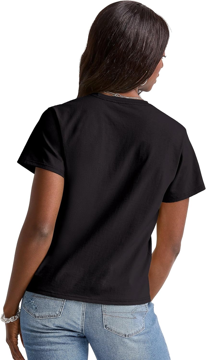 Cotton Crewneck Tee, Classic Fit T-Shirt for Women