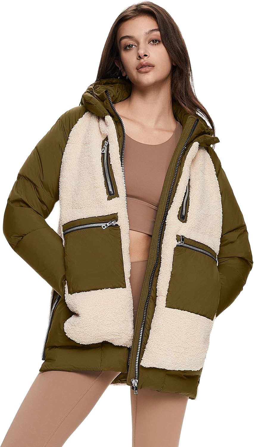 Women’s Thickened Hooded Down Coat Winter Puffer Jacket