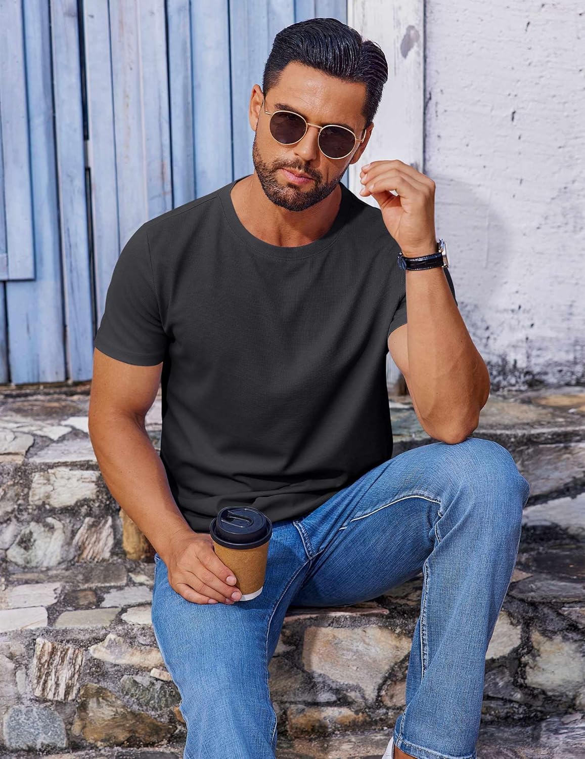 T Shirt Short Sleeve Crew Neck T-Shirt Casual Summer Basic Tee Shirts