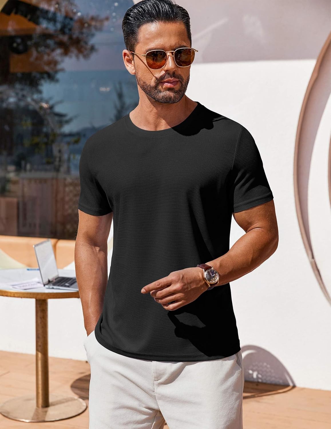 T Shirt Short Sleeve Crew Neck T-Shirt Casual Summer Basic Tee Shirts