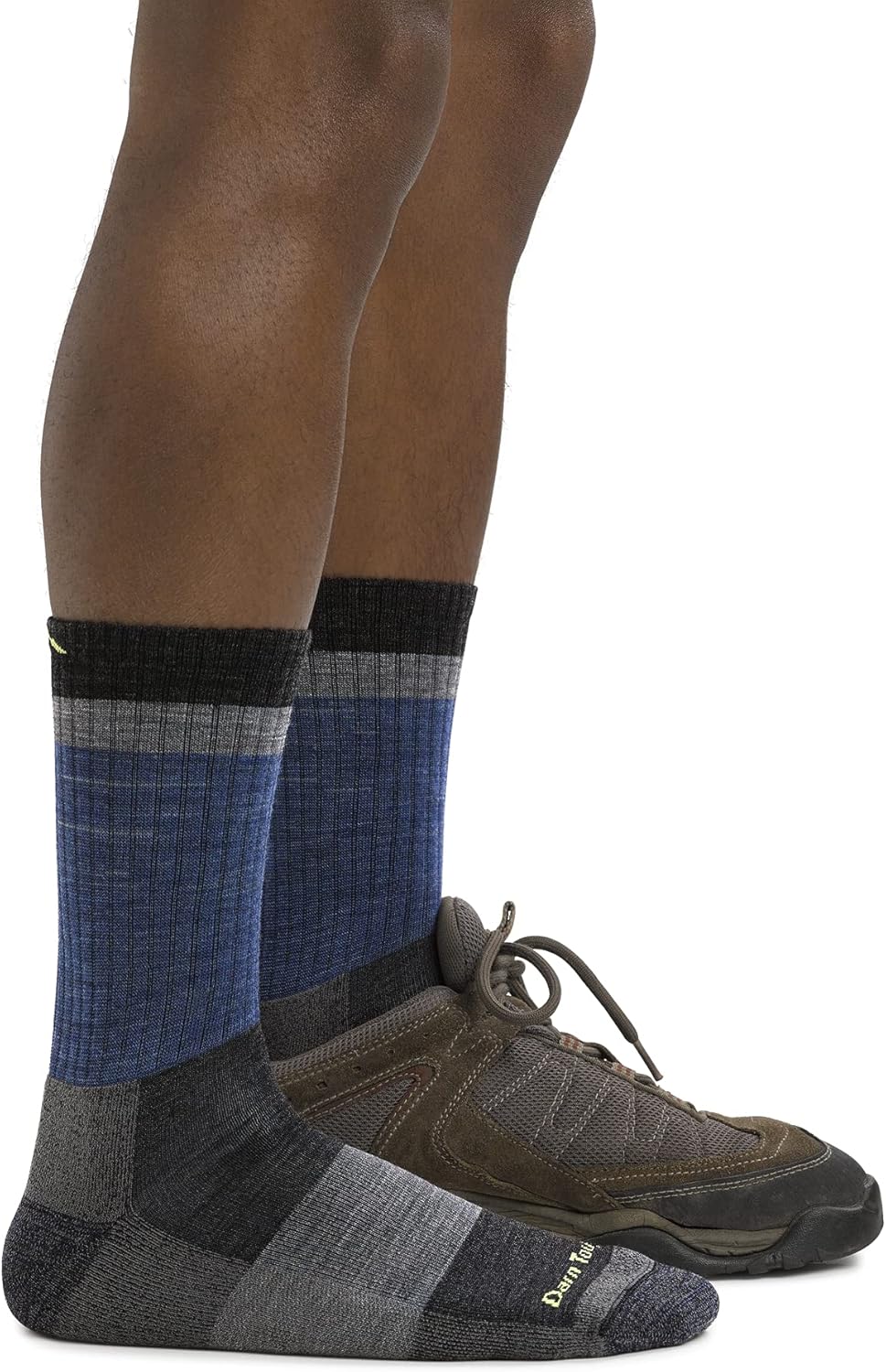 Darntough Men's Heady Stripe Micro Crew Light Cushion Sock