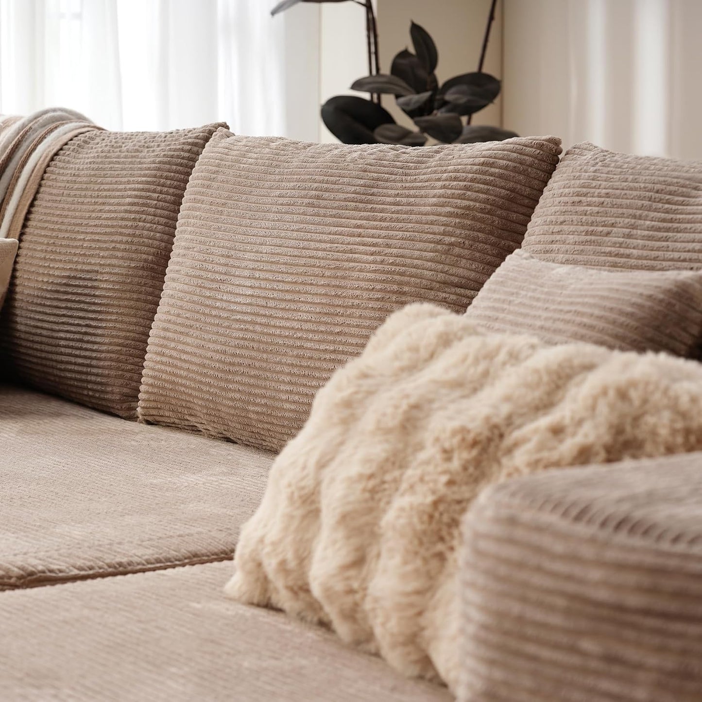 104" Cloud Sectional Couch with L-Shape Chaise