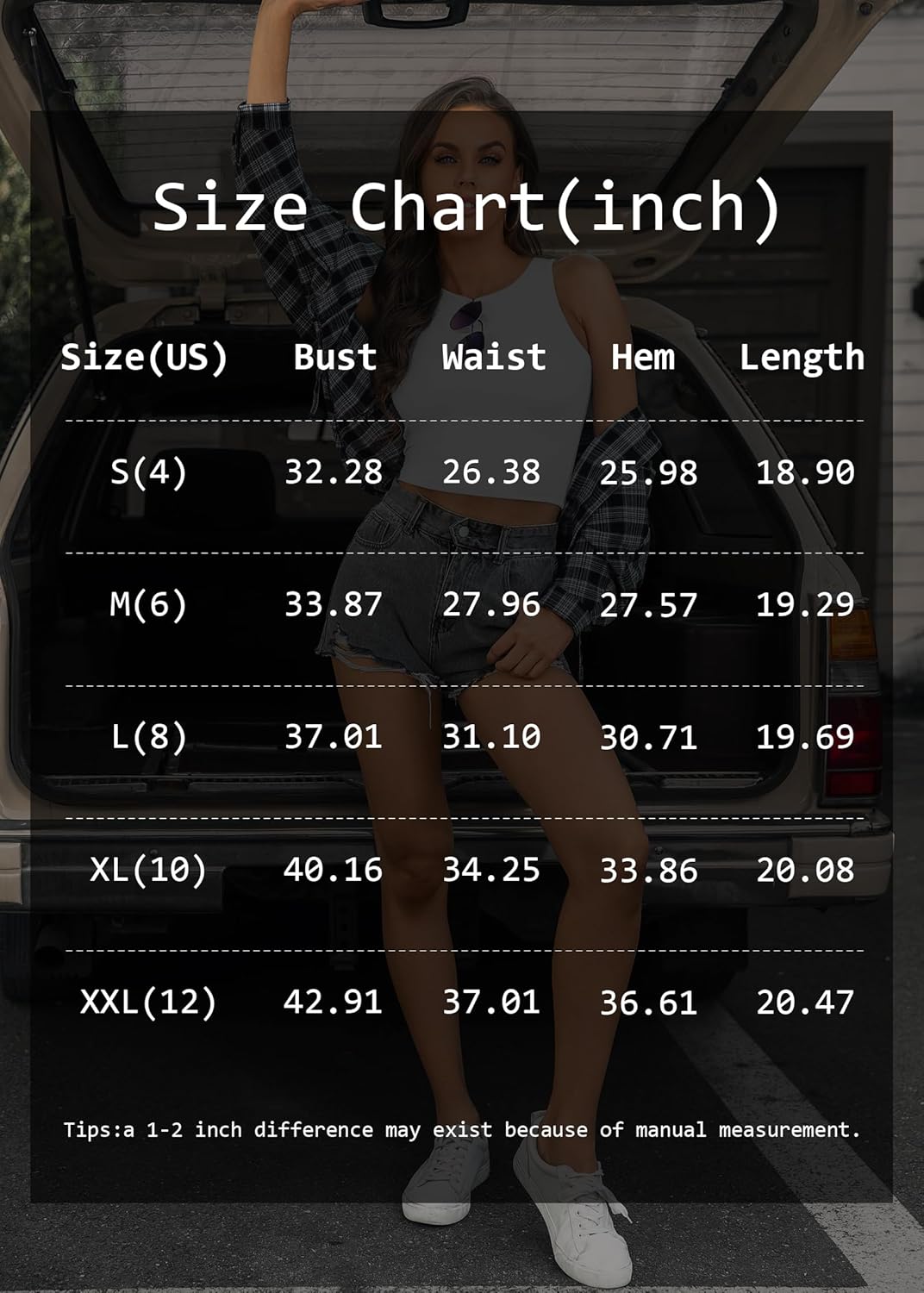 Womens Double Lined Crop Tank Tops Casual Basic Shirts Sleeveless Tops