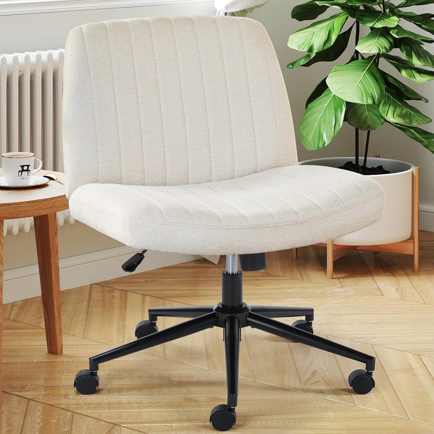 DUMOS Criss Cross Chair Legged Office Wide Comfy Desk Seat