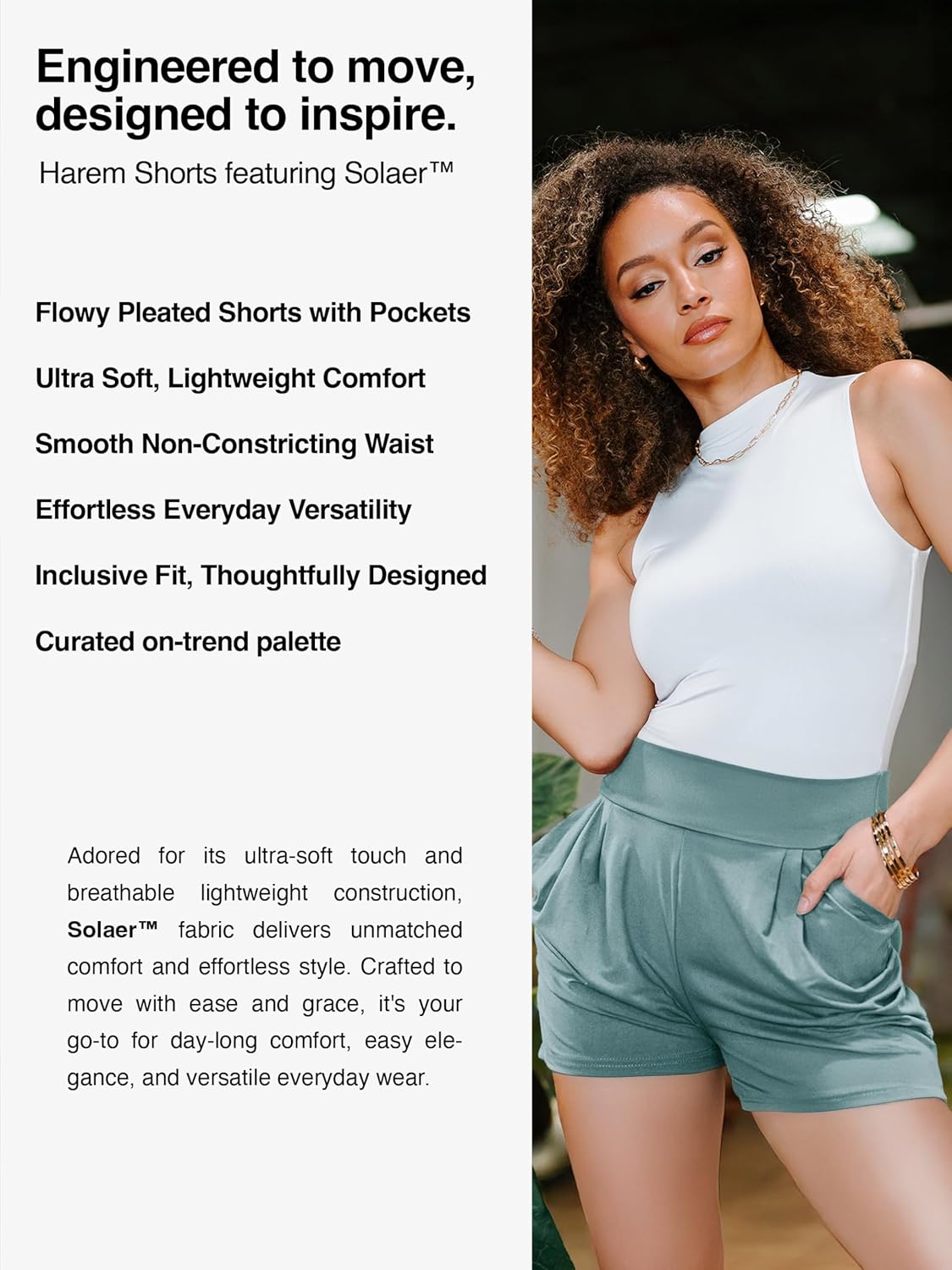 Women’s Shorts with Pockets Ultra Soft Stretch