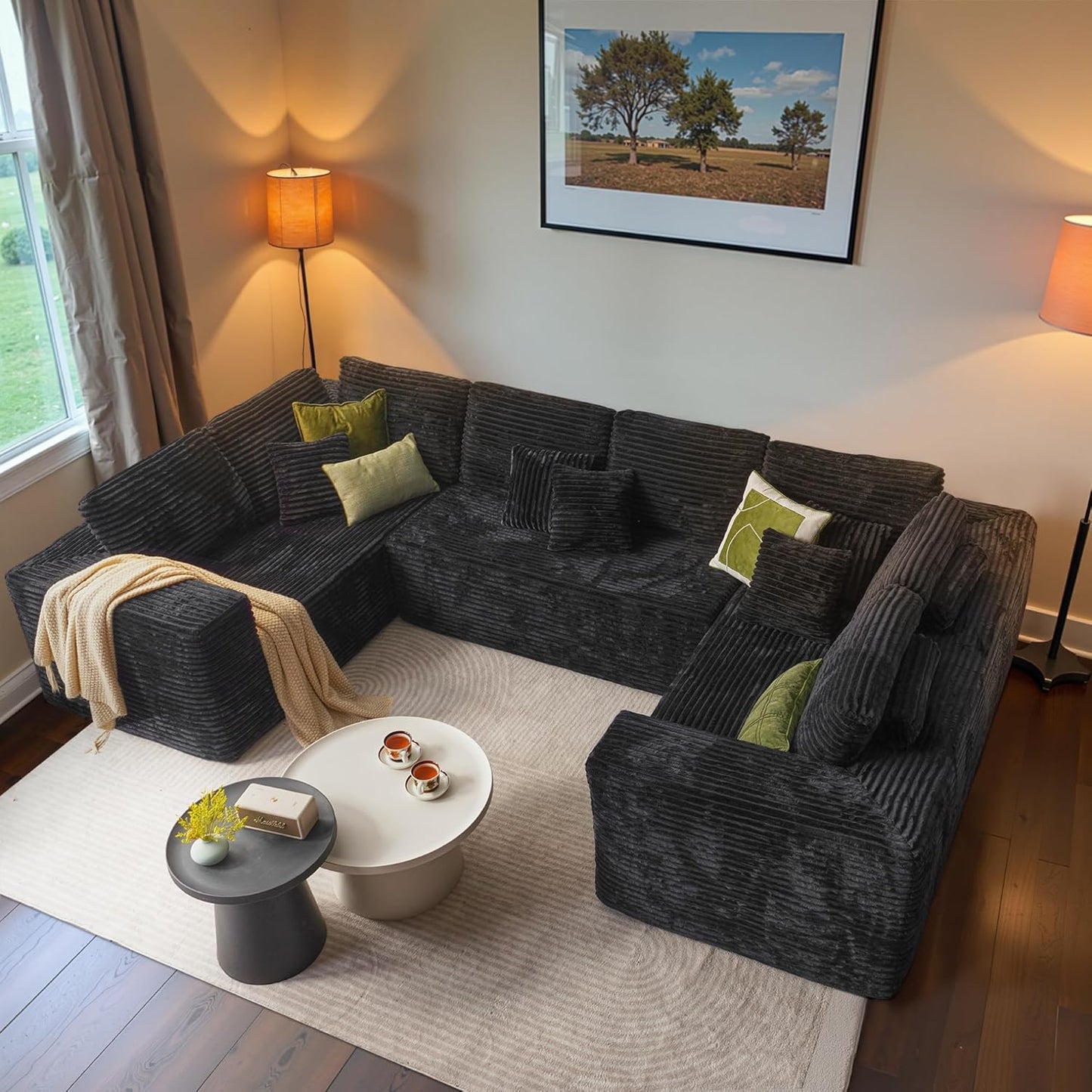 104" Cloud Sectional Couch with L-Shape Chaise
