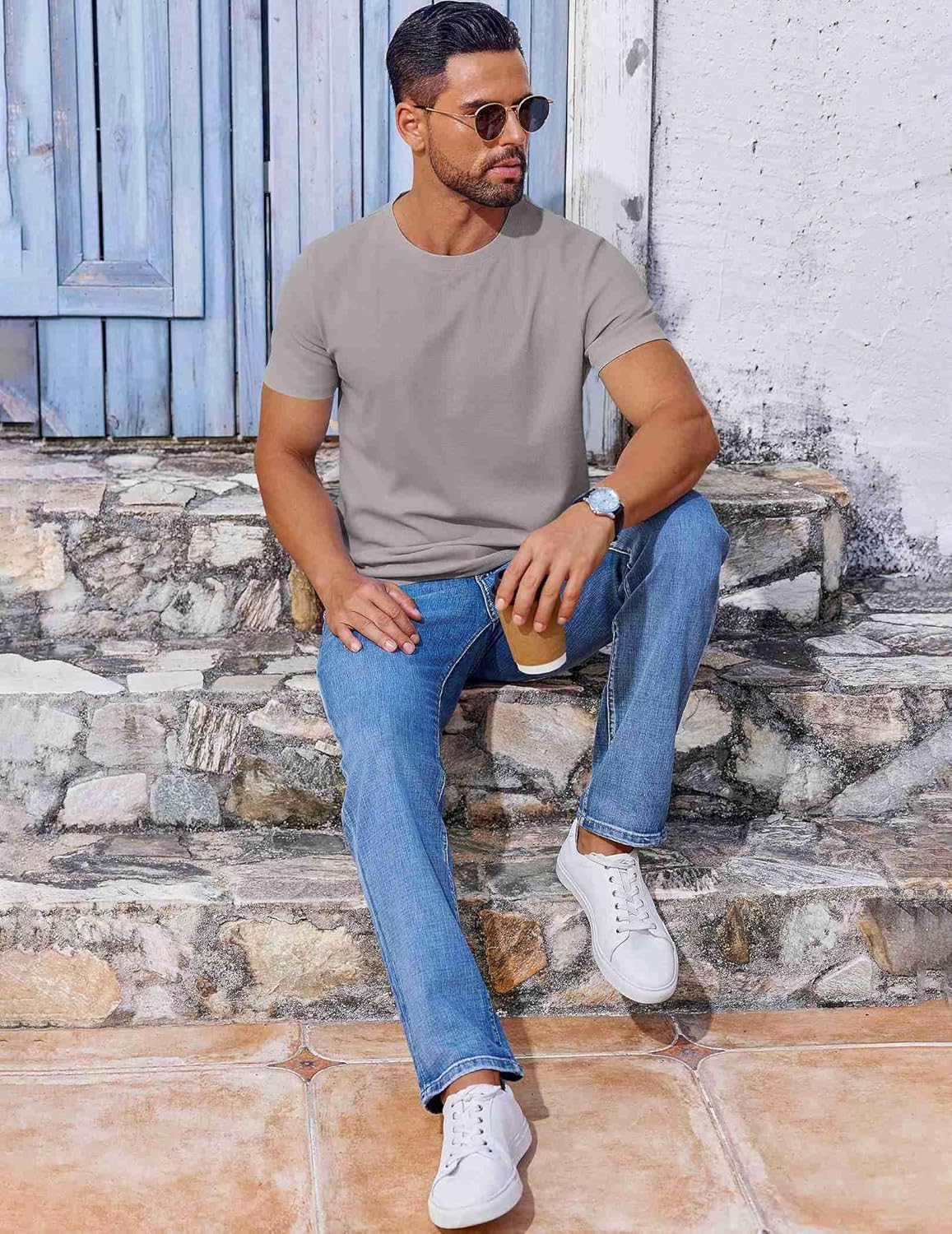 T Shirt Short Sleeve Crew Neck T-Shirt Casual Summer Basic Tee Shirts