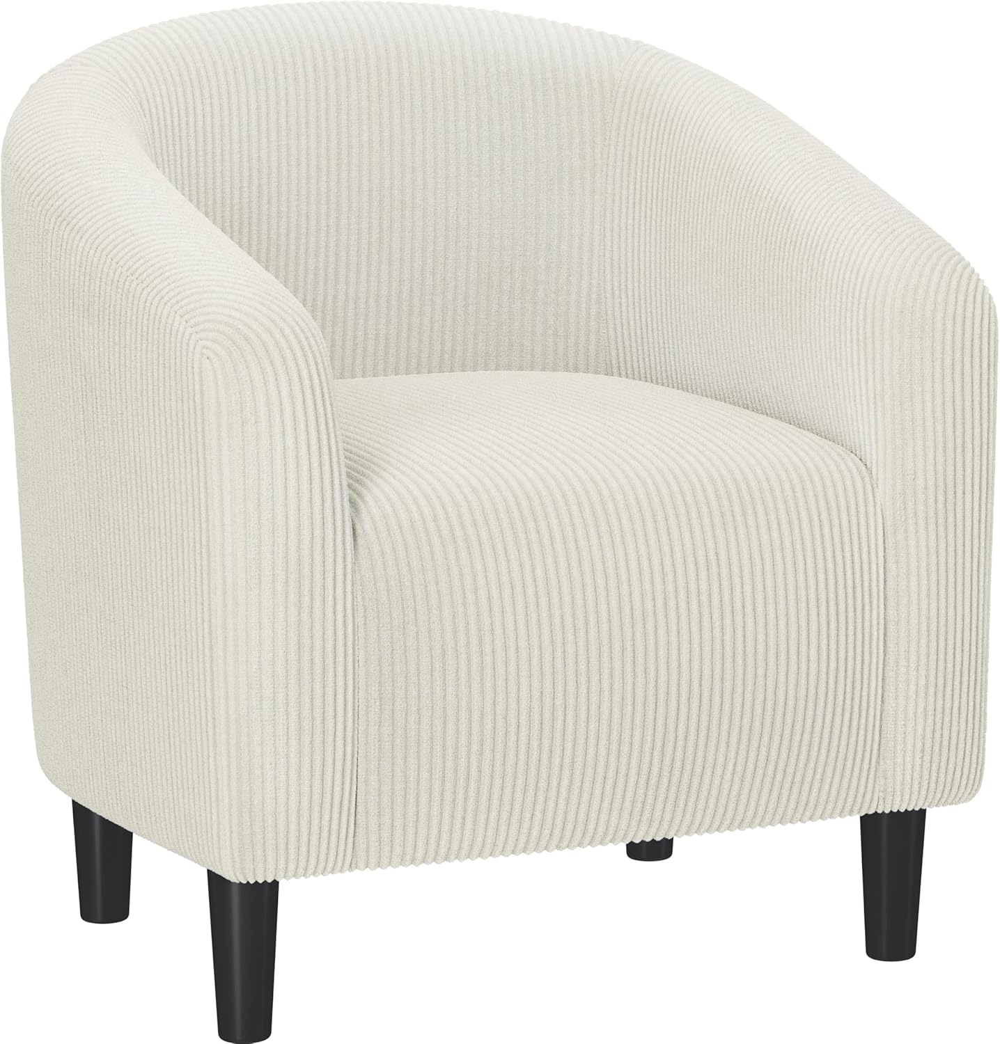 Yaheetech Accent Barrel Chair Boucle Fabric Club Chair