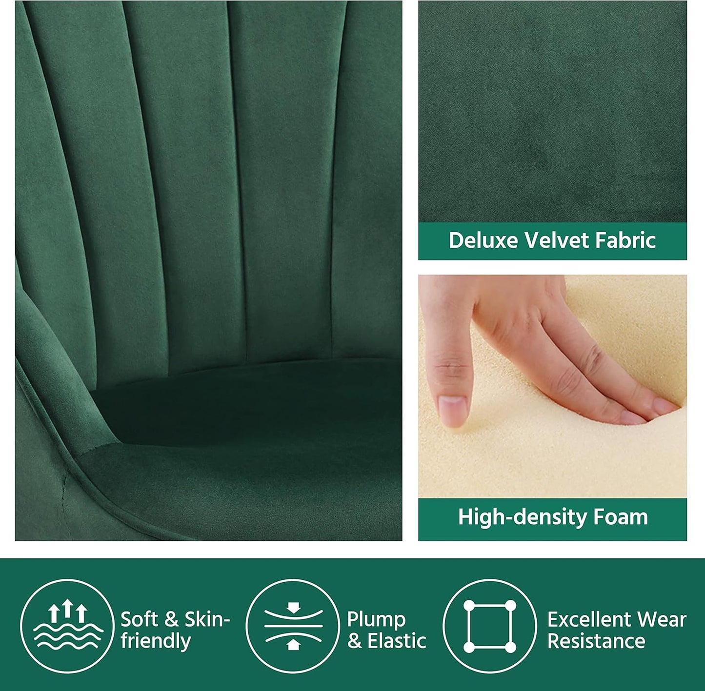 Yaheetech PU Leather Armchair Modern Accent Chair with Metal Legs