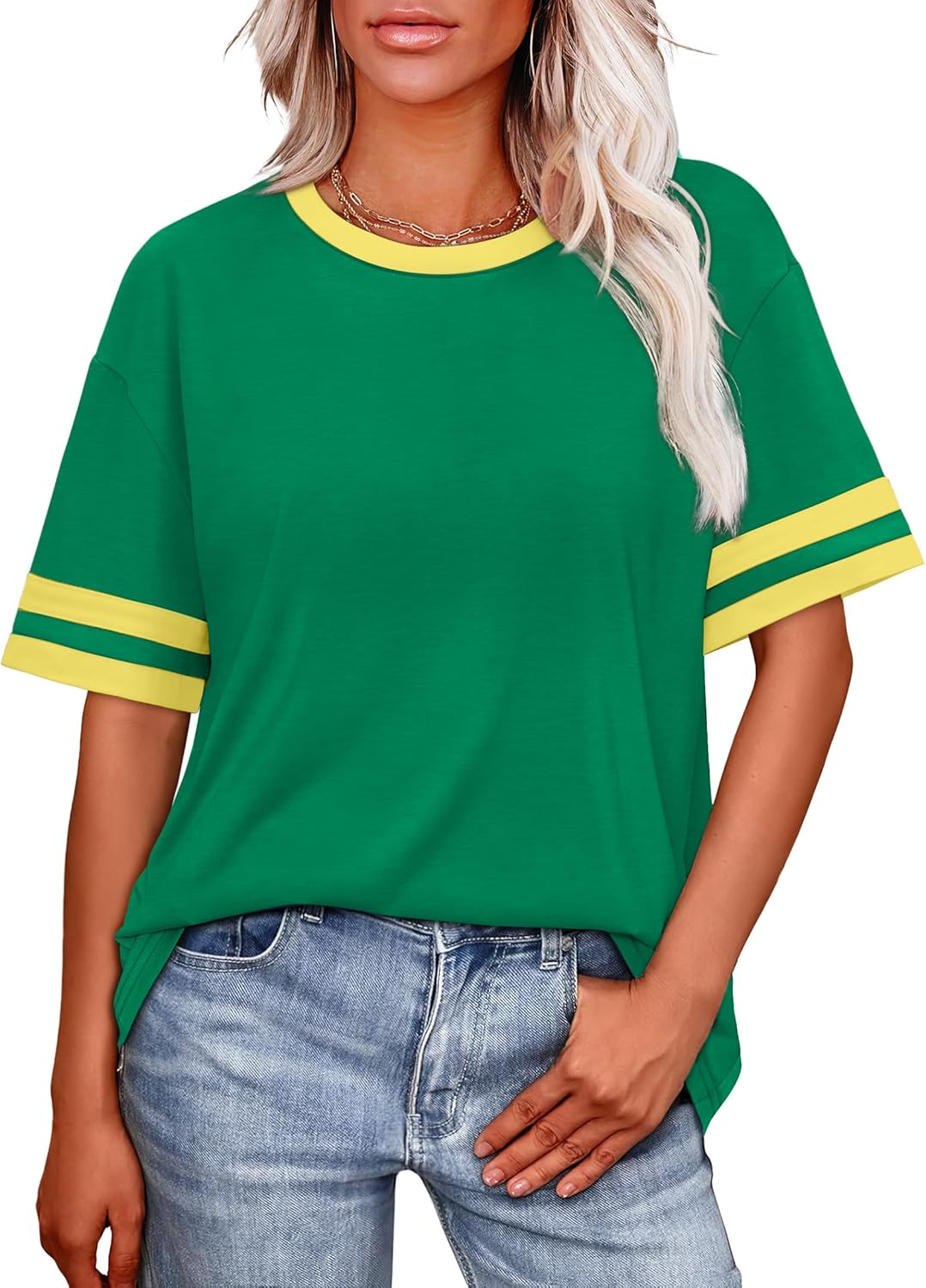 Womens T Shirts Loose Fit Short Sleeve Tees