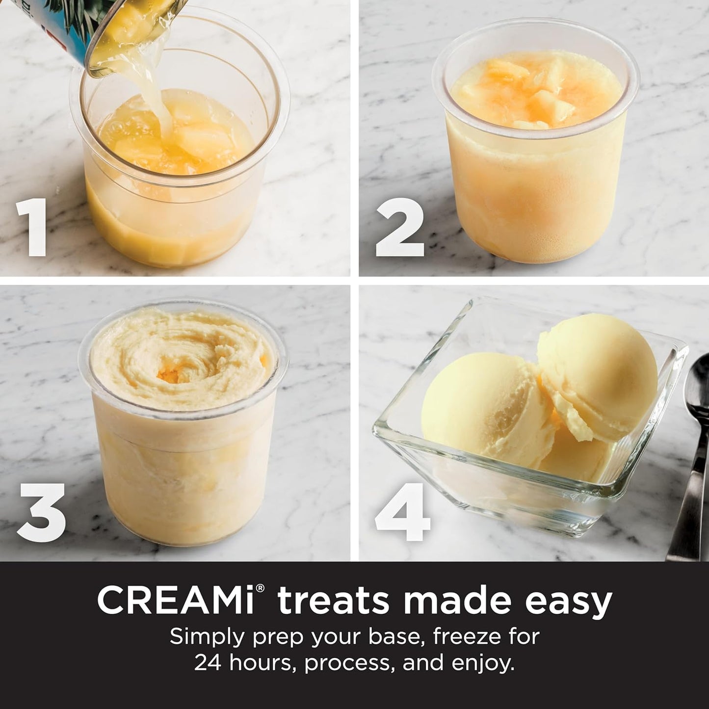 Ninja NC301 CREAMi Ice Cream Maker, for Gelato, Mix-ins, Milkshakes, Sorbet, Smoothie Bowls & More