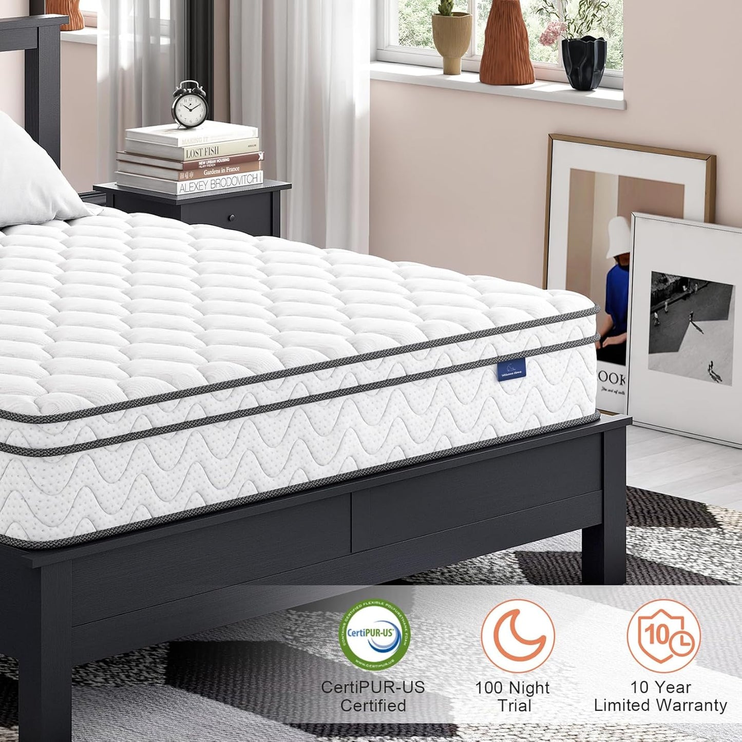 10 Inch Hybrid Mattress in a Box with Memory Foam