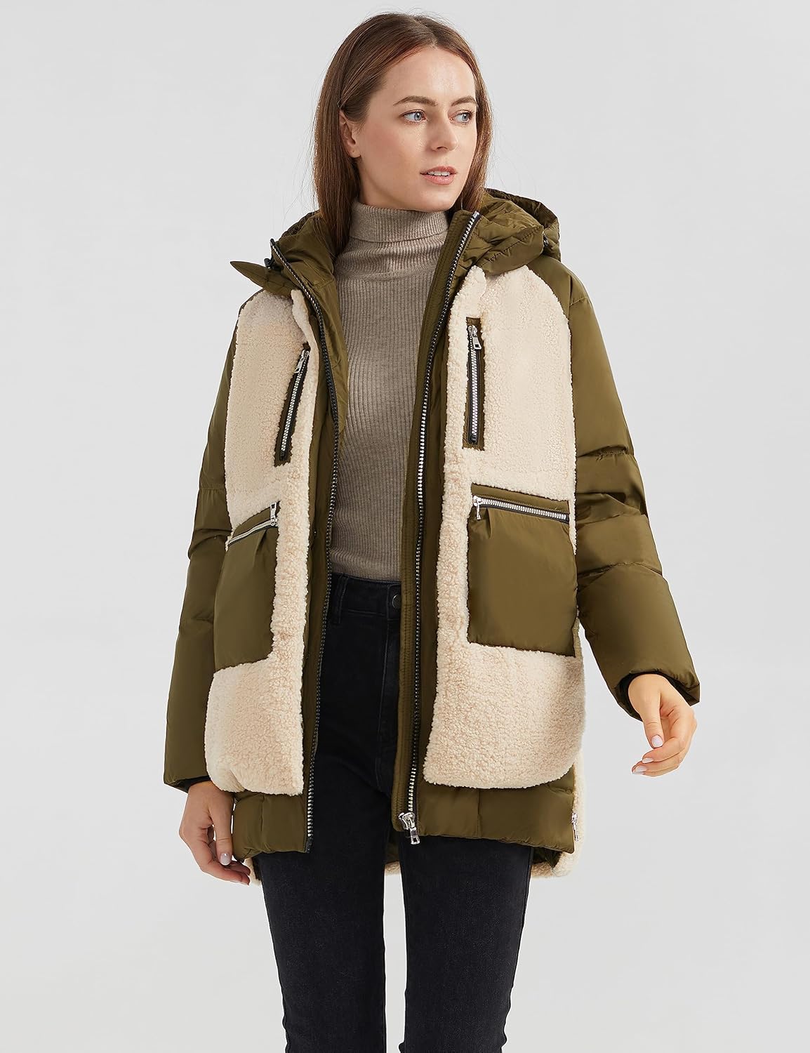 Women’s Thickened Hooded Down Coat Winter Puffer Jacket